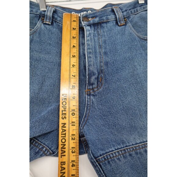 Guide Gear Mens Denim Carpenter Jeans 38x30 Heavy Duty Workwear Wide Leg Baggy - Picture 5 of 15